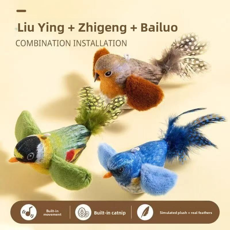 Interactive Chirping Bird Cat Toy