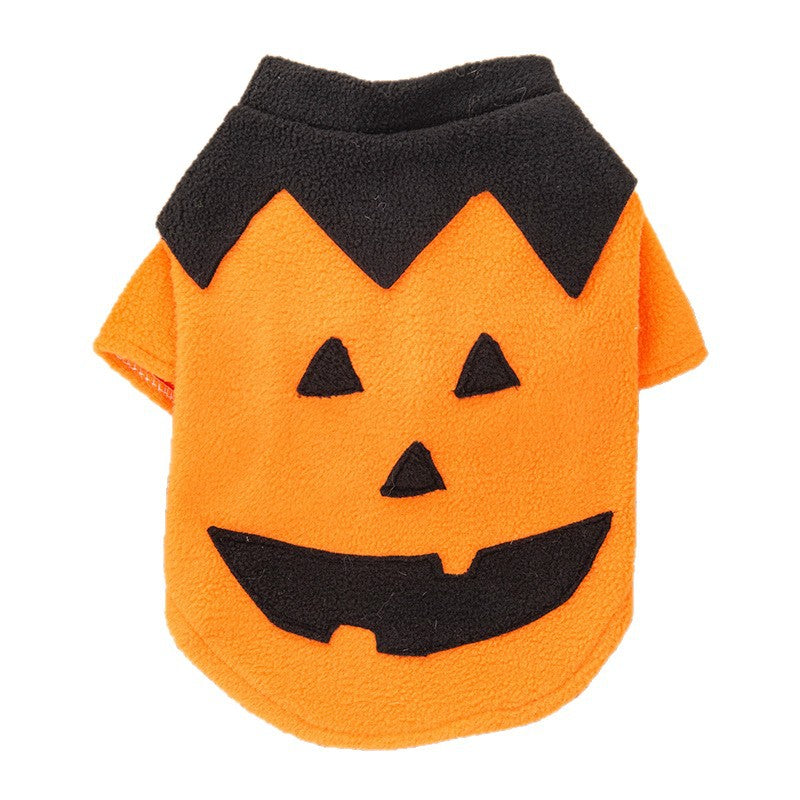 Cozy Pumpkin Halloween Costume for Cats & Small Dogs