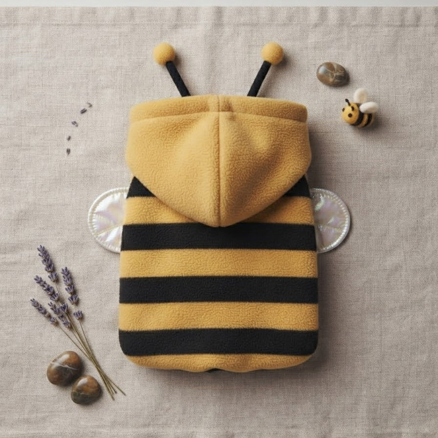 Cute Dog Bee Costume Hoodie - Warm Pet Clothes for Small & Medium Dogs