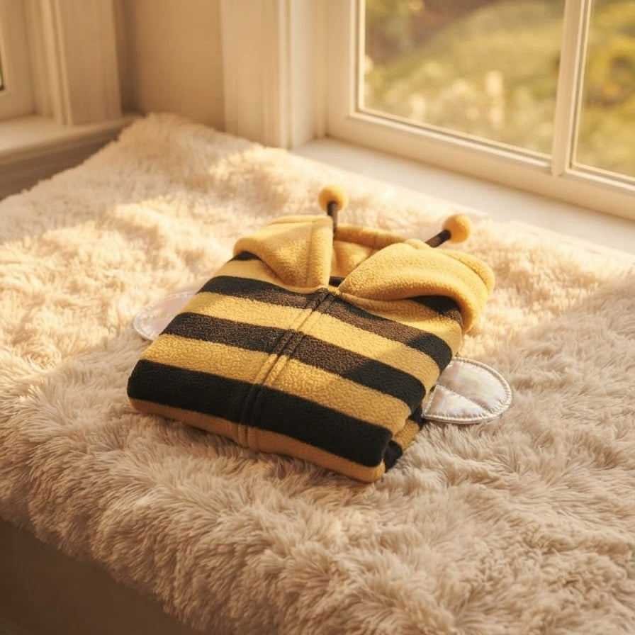 Cute Dog Bee Costume Hoodie - Warm Pet Clothes for Small & Medium Dogs