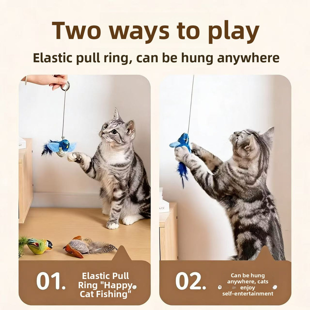 Interactive Chirping Bird Cat Toy