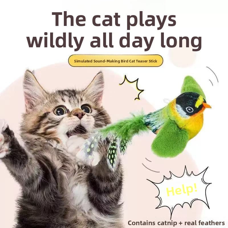Interactive Chirping Bird Cat Toy