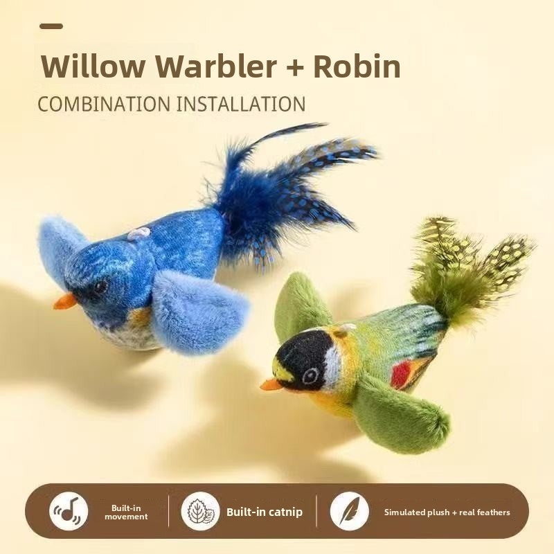 Interactive Chirping Bird Cat Toy