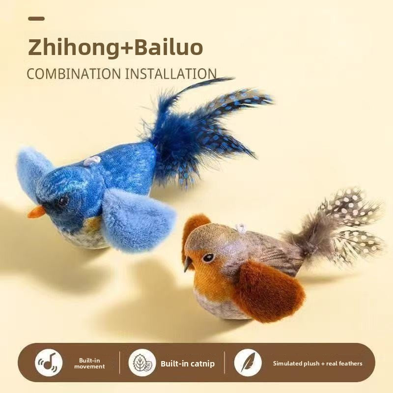 Interactive Chirping Bird Cat Toy